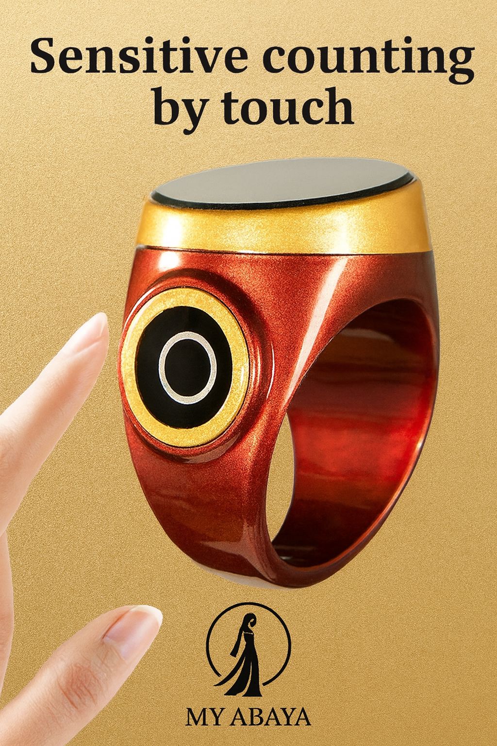 Compteur numérique de Tasbih avec fonction Bluetooth, rappel des heures de prière et connexion à une application Qibla.