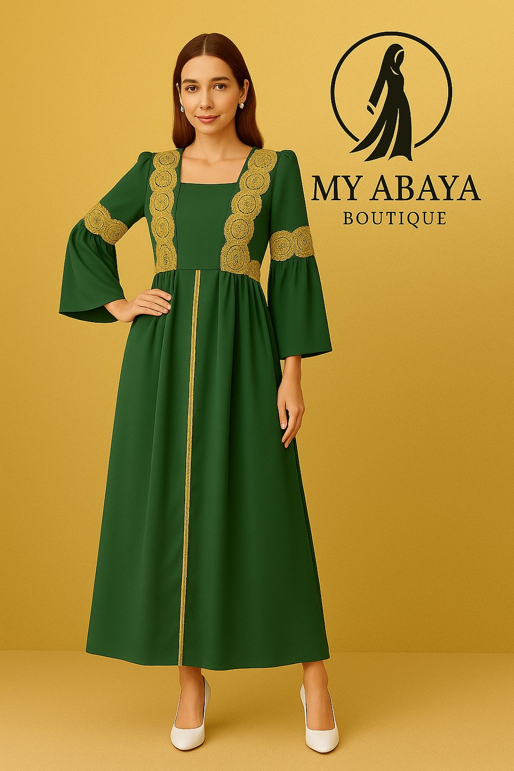 Robe Caftan Longue et Chic – Tenue Orientale Élégante pour Femmes