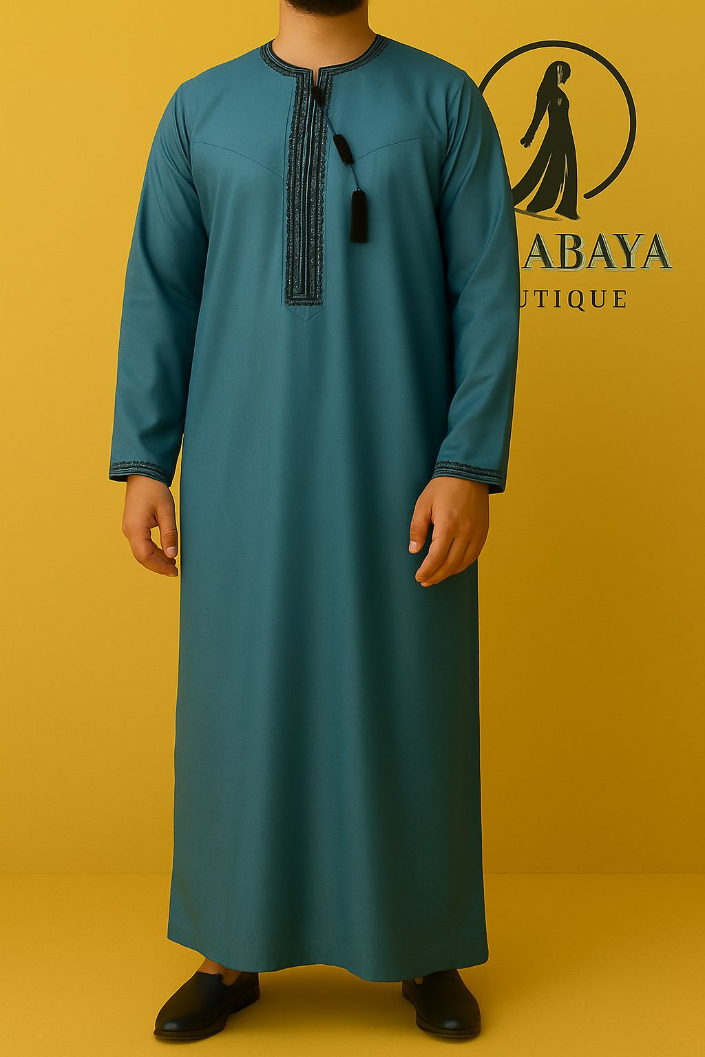Abaya Homme Style UAE – Qamis Long Élégant à Manches Longues | Jubba Thobe Moderne & Traditionnel