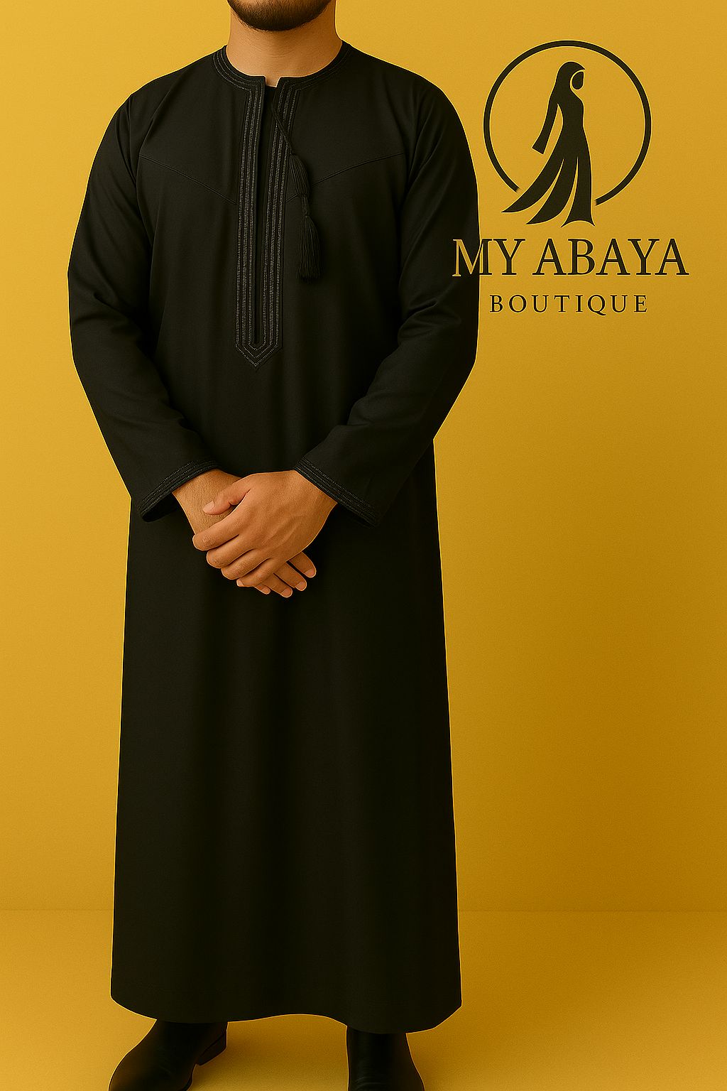 Abaya Homme Style UAE – Qamis Long Élégant à Manches Longues | Jubba Thobe Moderne & Traditionnel