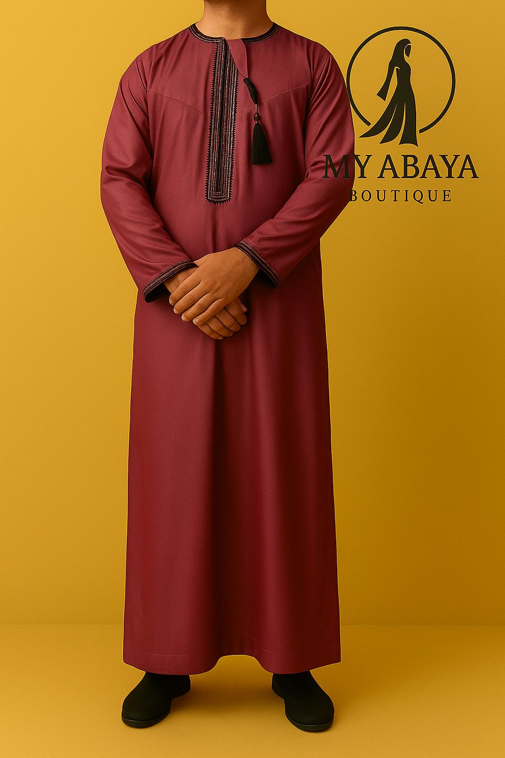 Abaya Homme Style UAE – Qamis Long Élégant à Manches Longues | Jubba Thobe Moderne & Traditionnel