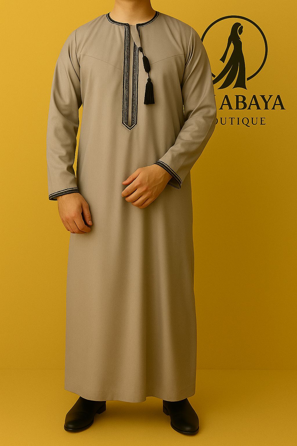 Abaya Homme Style UAE – Qamis Long Élégant à Manches Longues | Jubba Thobe Moderne & Traditionnel