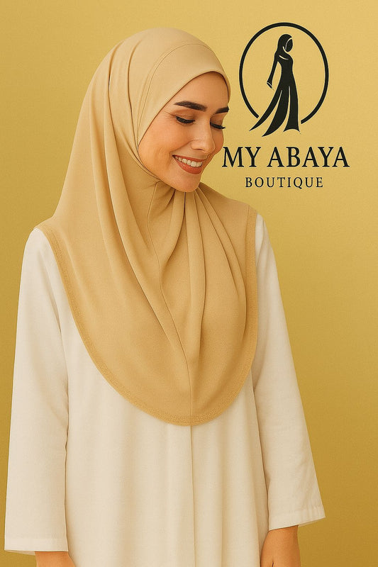 Hijab Femme Prêt-à-Porter – Foulard Sport en Jersey Extensible Style Malaisie